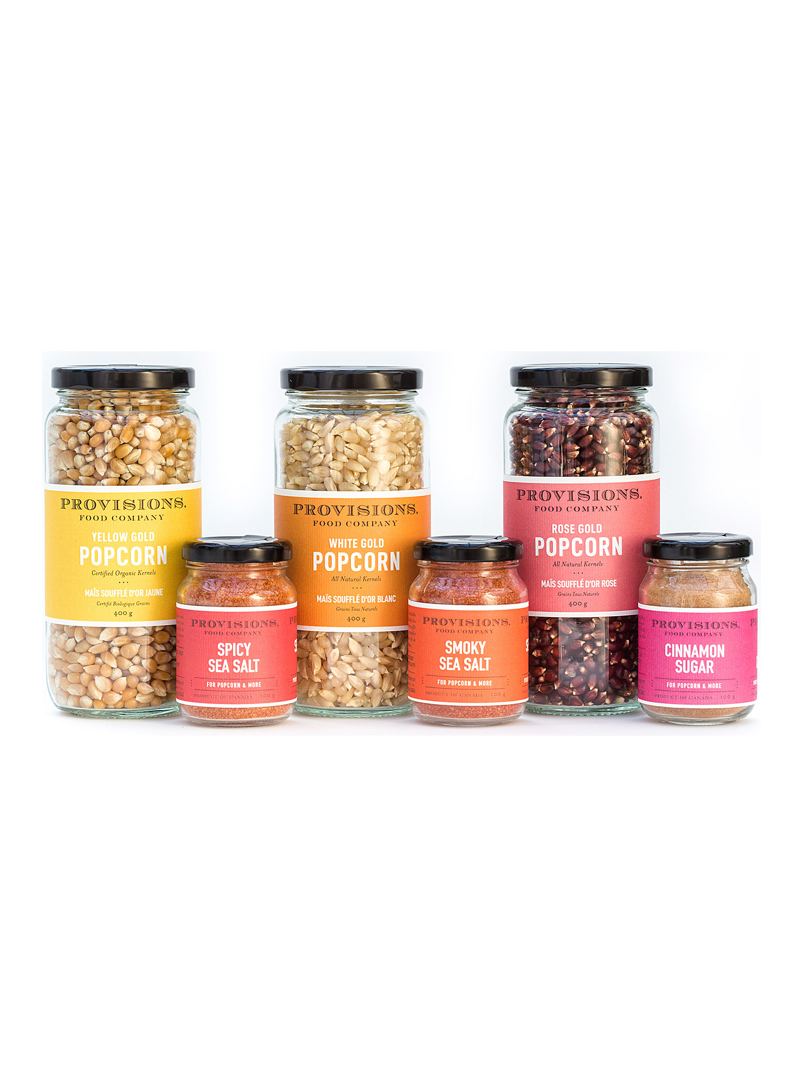 Provisions Food Company - Festive popcorn set 6-jar set