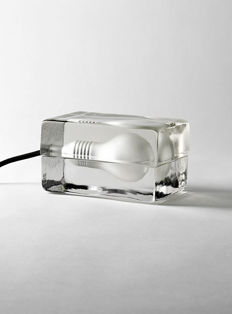 Design House Stockholm Black Block glass lamp for men