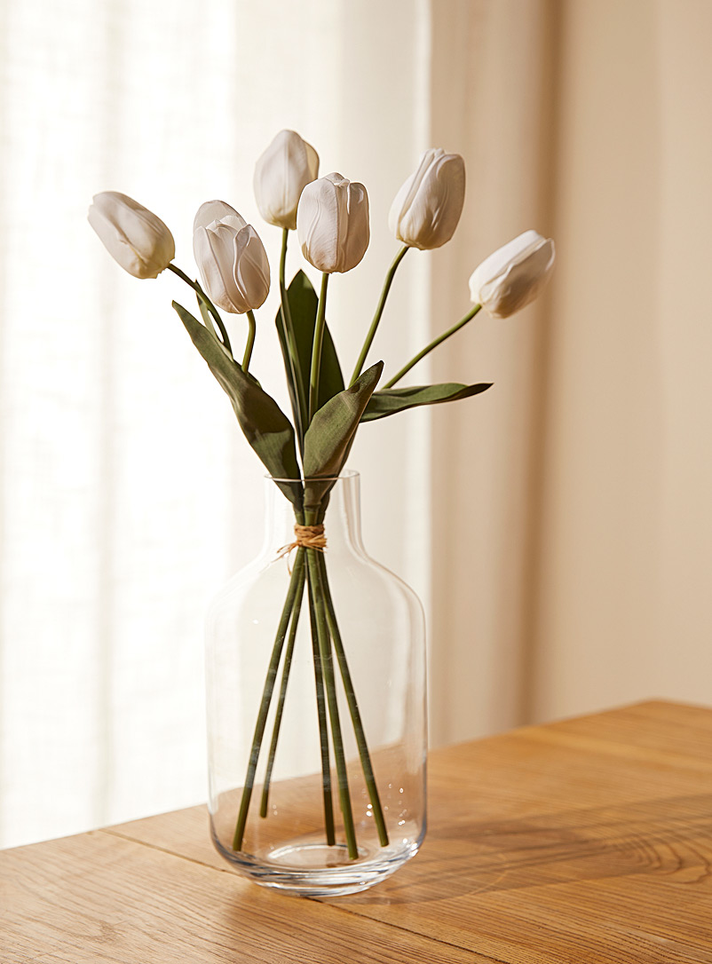 Simons Maison White Faux white tulips bouquet