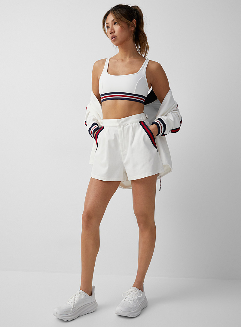 The Upside White Love Valentina banded pleated short for error
