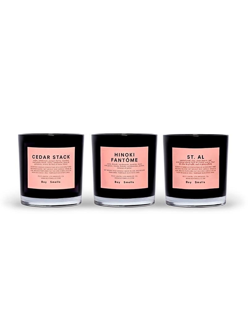 Boy Smells Cedar, Hinoki et St. Al Essential scented candle trio 3 assortments available for women