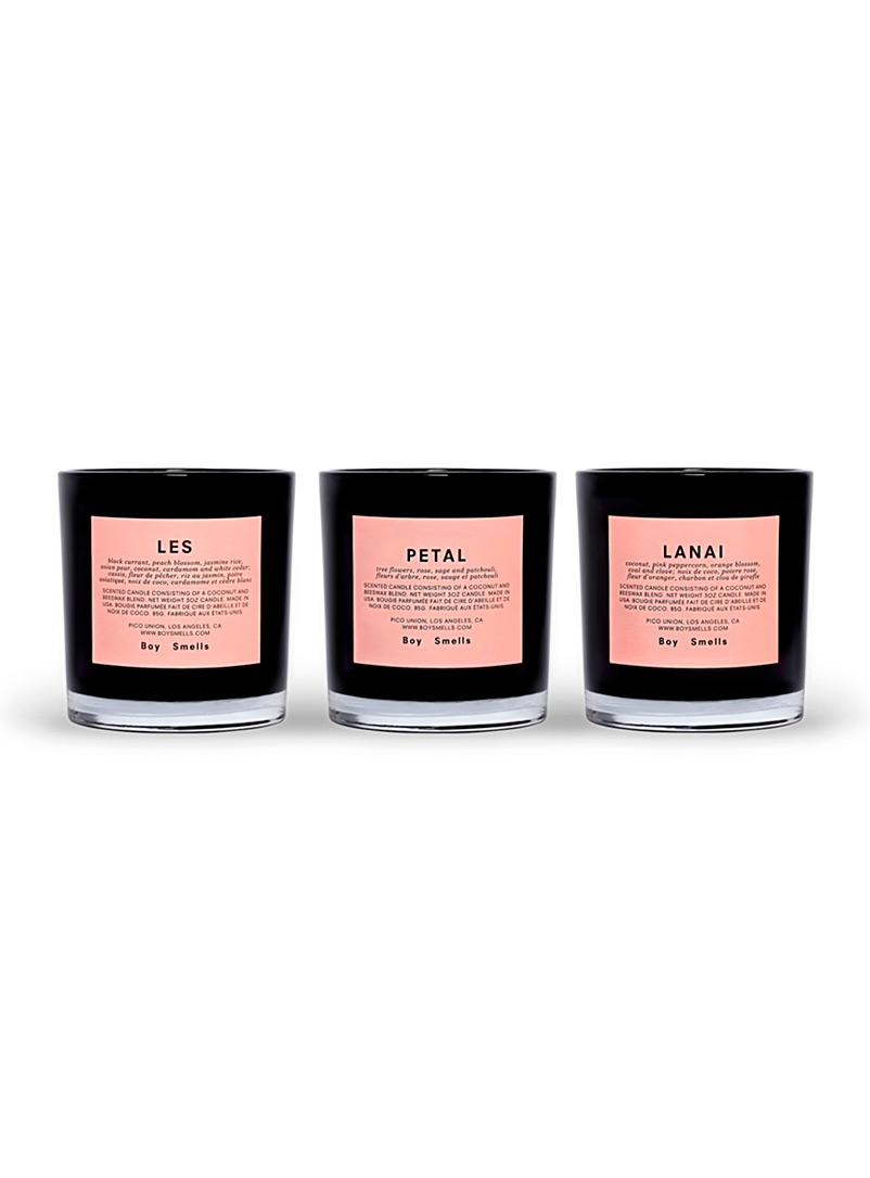 Boy Smells Les, Petal et Lanai Essential scented candle trio 3 assortments available for women