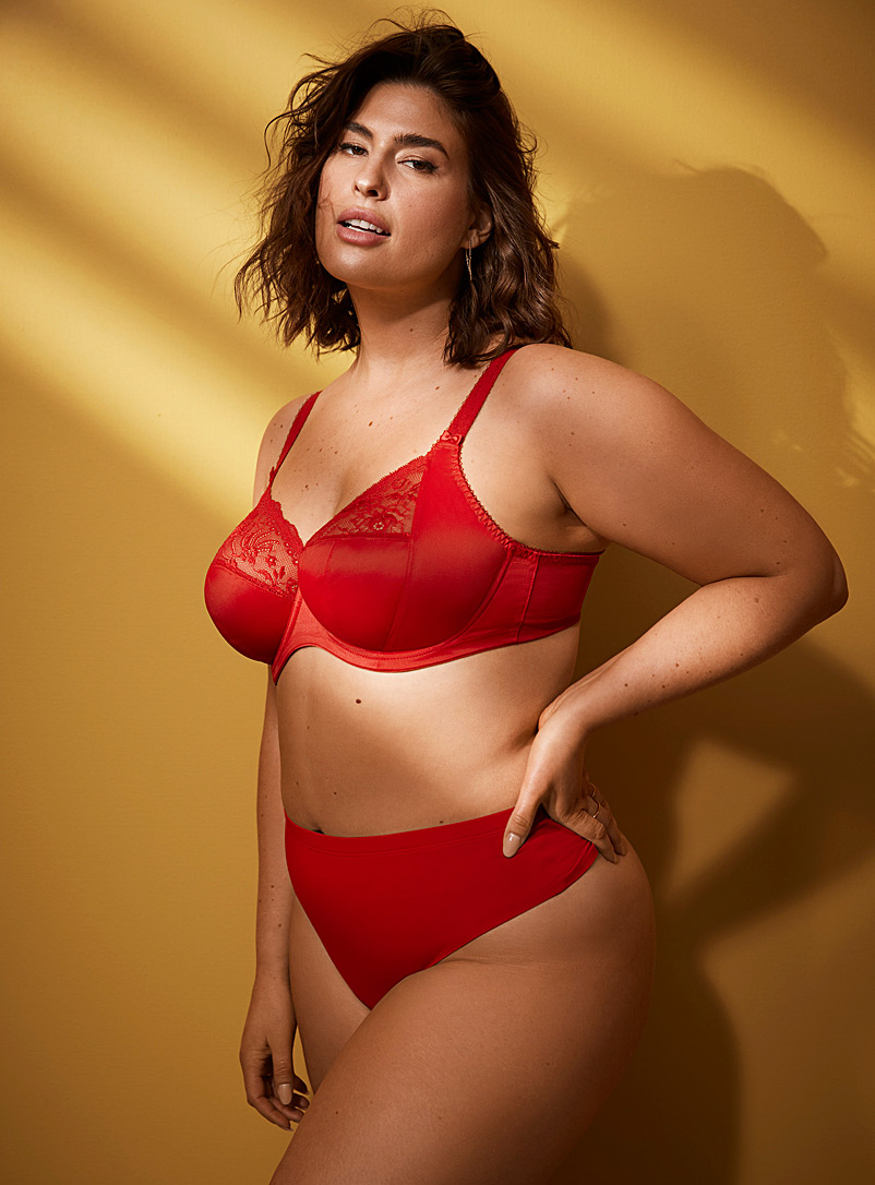 Elomi Red Morgan full-coverage bra Plus size for women