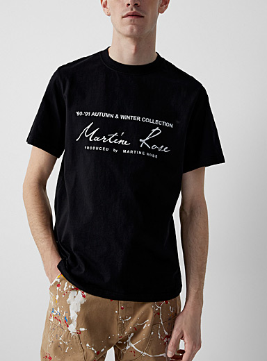 Martine Rose Black Classic signature T-shirt for men