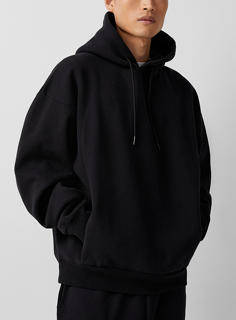Martine Rose Black Retro signature hooded sweatshirt for men