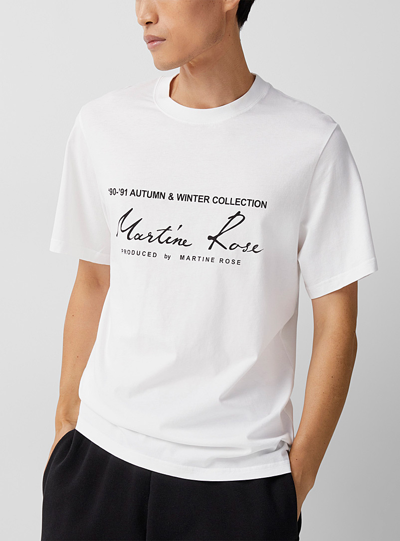 Martine Rose White Classic signature T-shirt for men