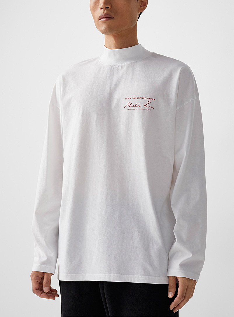 Martine Rose White Retro signature khaki sweatshirt for men