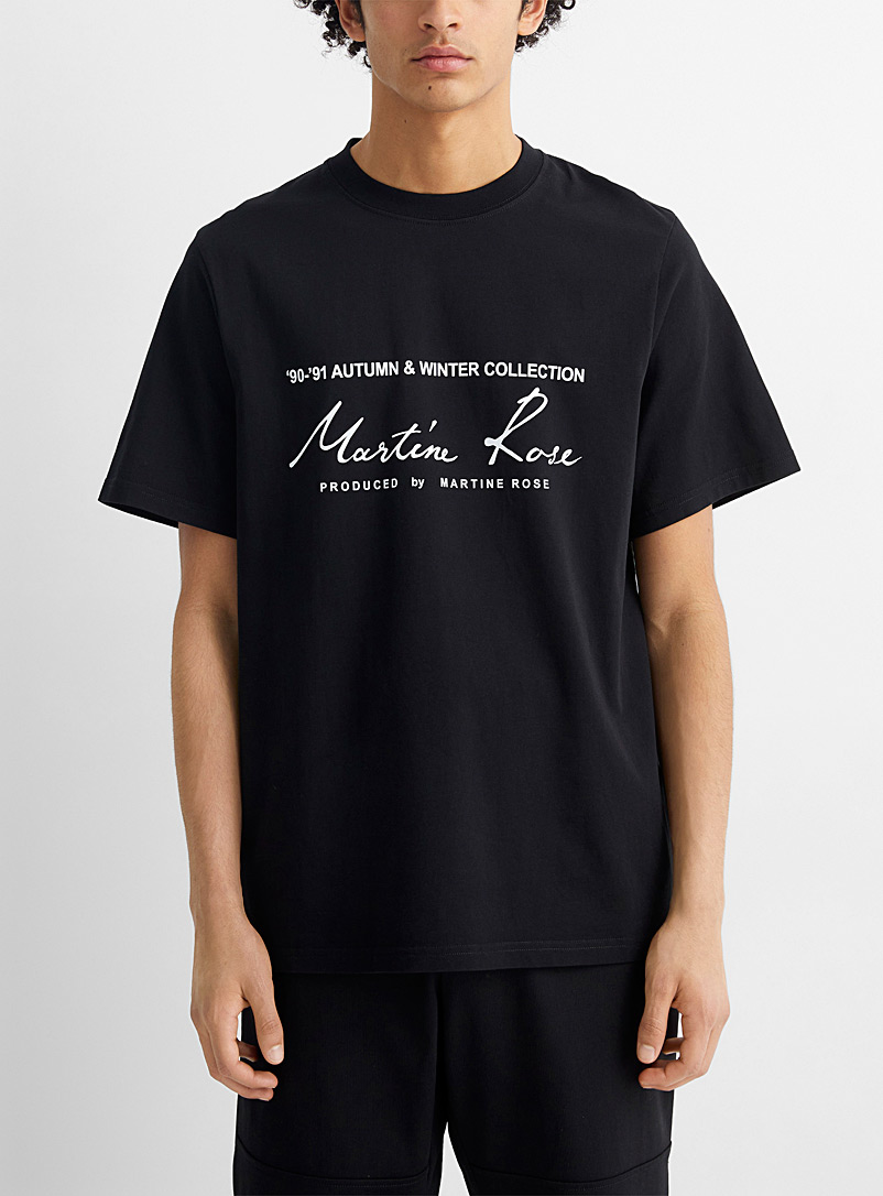 Martine Rose Black Souvenir signature classic T-shirt for men