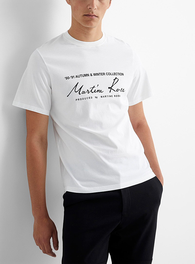 Martine Rose White Classic signature T-shirt for men
