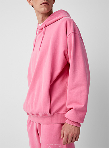 Martine Rose Pink Rose signature hooded sweatshirt for men