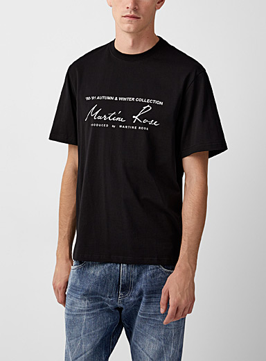 Martine Rose Black Classic signature T-shirt for men
