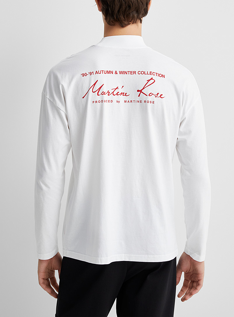 Martine Rose White Vintage signature white long-sleeved T-shirt for men