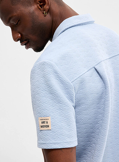 Embossed geo shirt