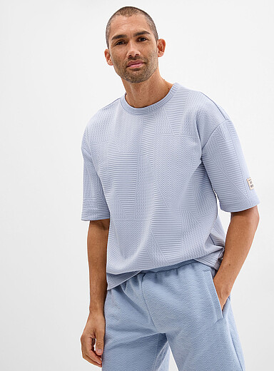 Embossed geo T-shirt