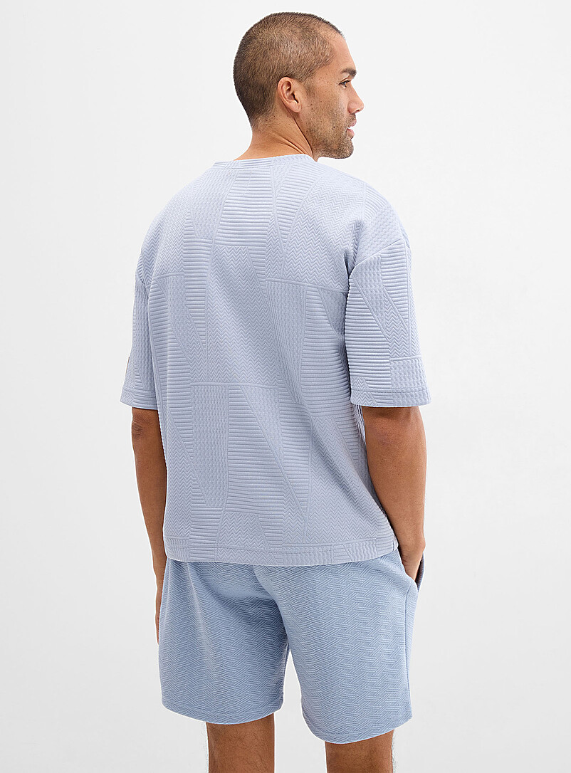 Le 31: Le t-shirt g&eacute;o emboss&eacute; Taupe pour homme