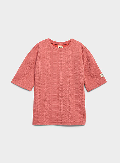 Embossed geo T-shirt
