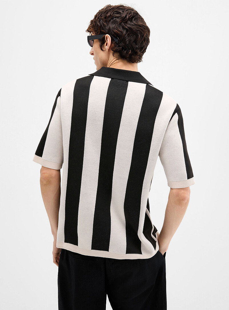 Racing stripe jacquard knit jersey product image 2