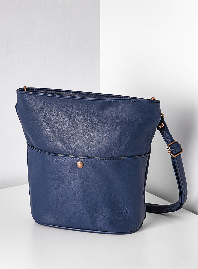 Atelier V Cuir: Le sac à bandoulière Oasis Bleu