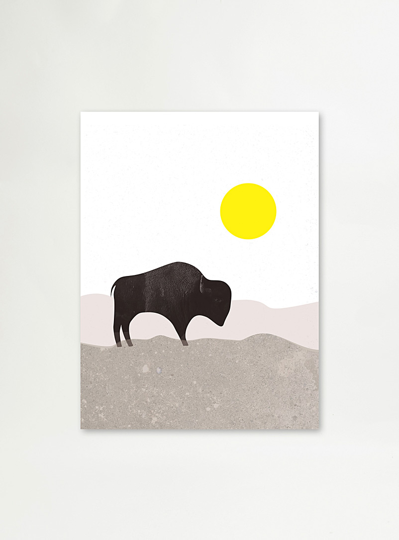 The Ba.sic: L'affiche bison des plaines 3 formats offerts Assorti