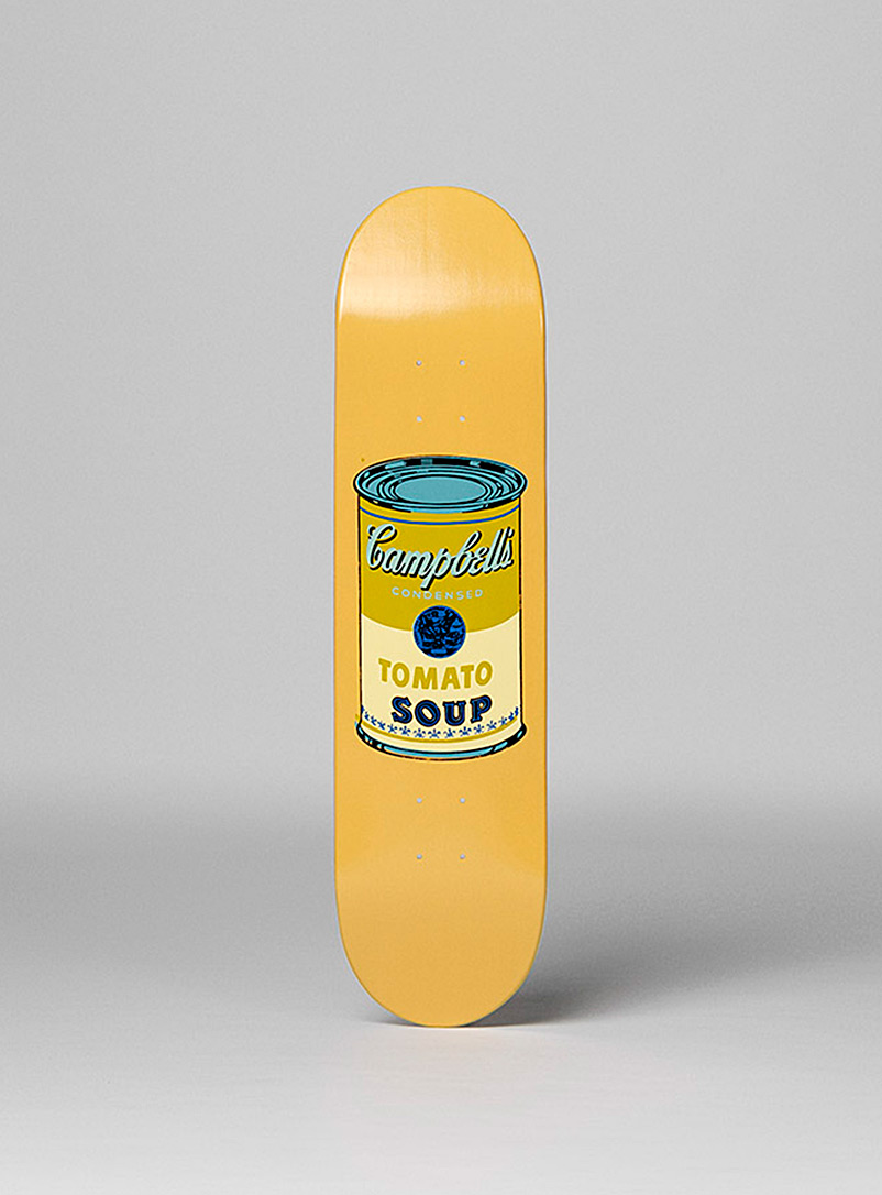 THE SKATEROOM Cream Beige Campbell's Soup skateboard Andy Warhol for men