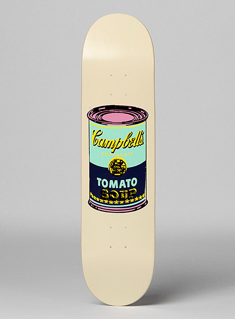 THE SKATEROOM Mauve Campbell's Soup skateboard Andy Warhol for men