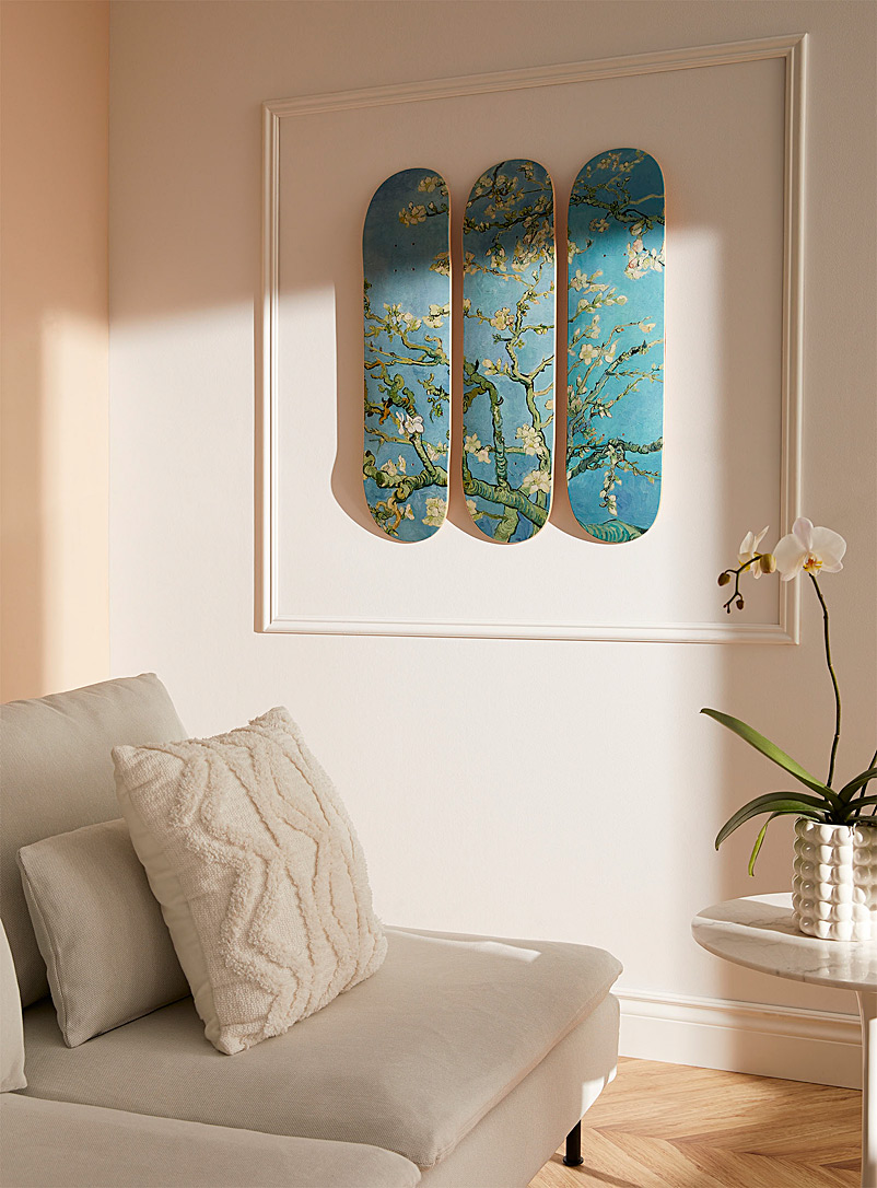 THE SKATEROOM: Les planches à roulettes Almond Blossoms Vincent Van Gogh Bleu pour homme