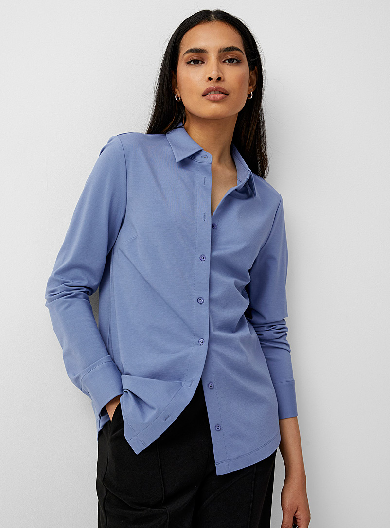Contemporaine: La chemise tricot léger Bleu pour femme