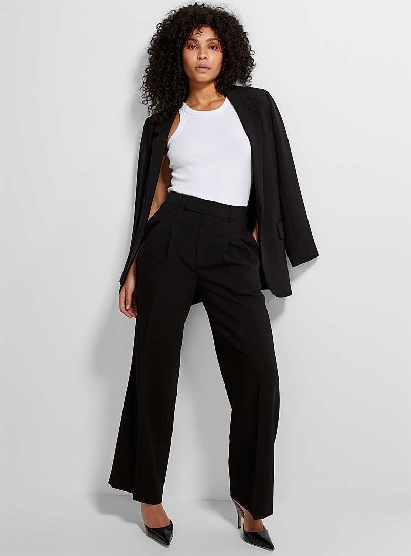 Ladies' Recycled Polyester Cropped Wide Pants