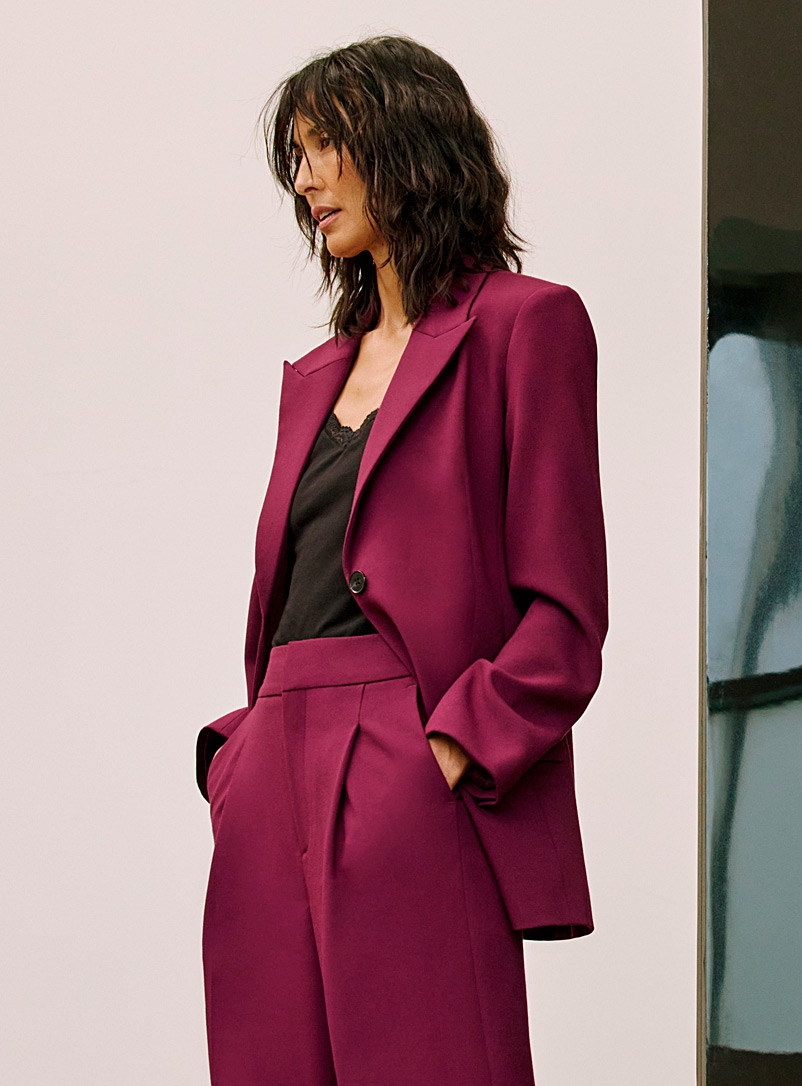 Contemporaine Mauve Two-button fitted jacket for women