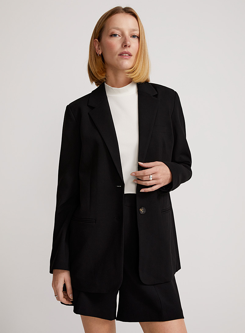 Contemporaine Black Soft two-button blazer for women