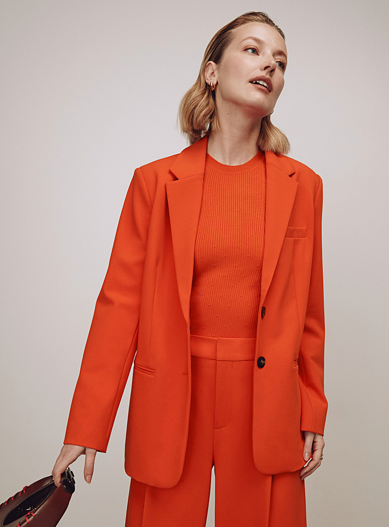 Contemporaine Orange Soft two-button blazer for women