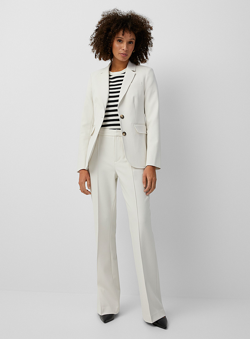 Pintuck flared stretch pant | Contemporaine | | Simons