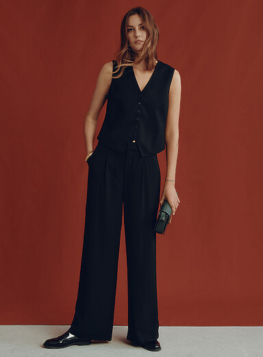 Reese Textured Flowy Wide Leg Pants main image 1
