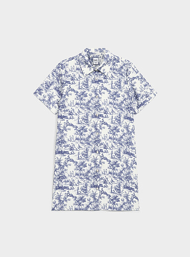 Flowy patterned shirtdress