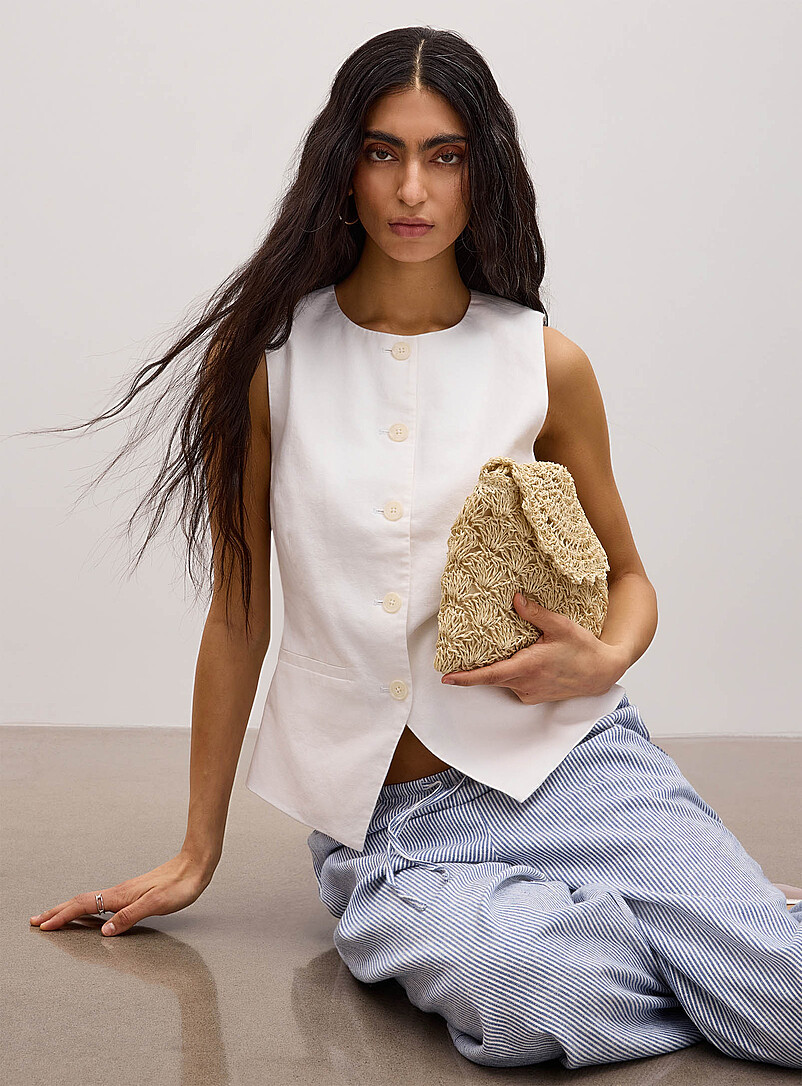 Linen-blend vest | Icône | | Simons
