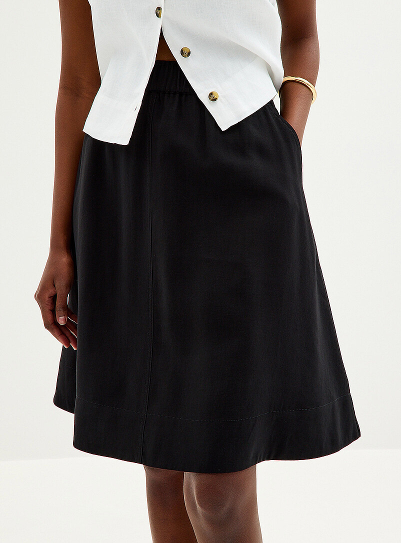 Elastic waistband flared skirt | Contemporaine | Shop Mini Skirts