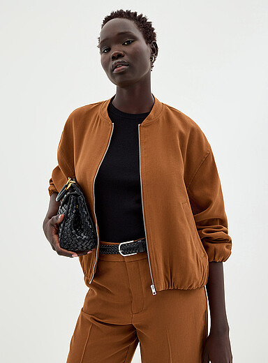Elastic cuffs flowy jacket