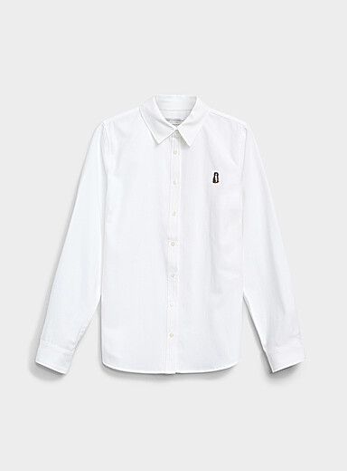 La chemise oxford broderie chien <b>En soutien &agrave; la Fondation Mira</b>