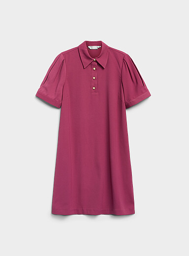 La robe cr&ecirc;pe droite boutons bijoux