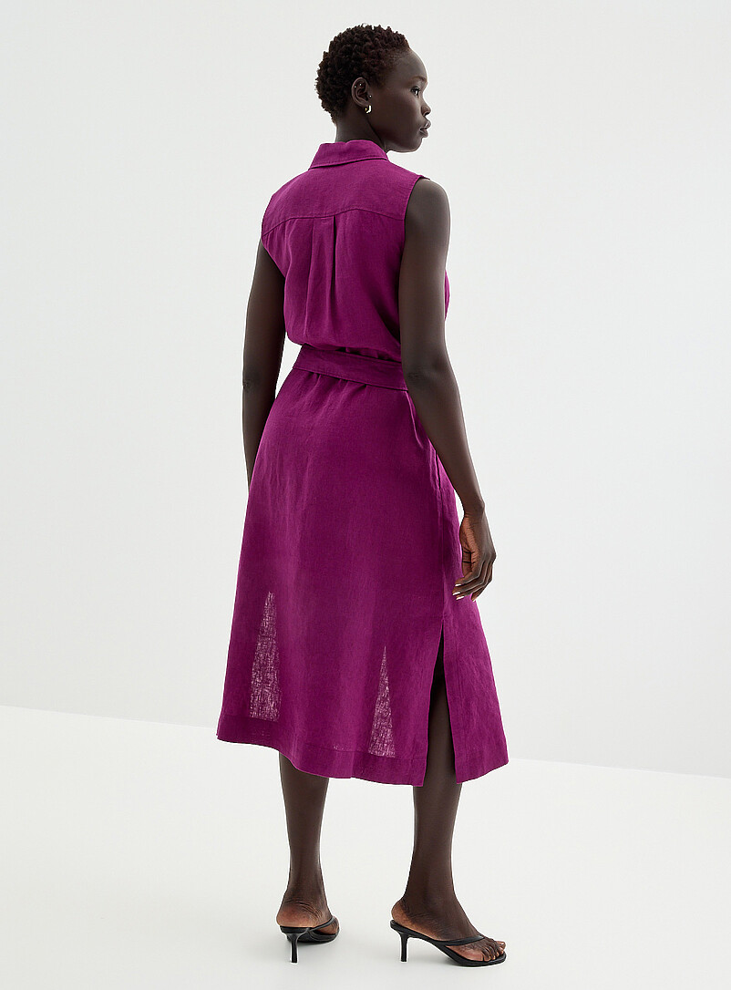 Pure linen belted shirtdress product image 3