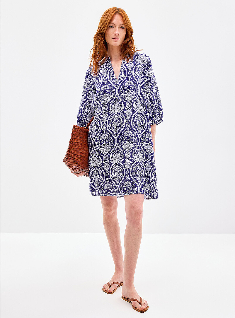 Rococo Paradise Pure Linen Dress