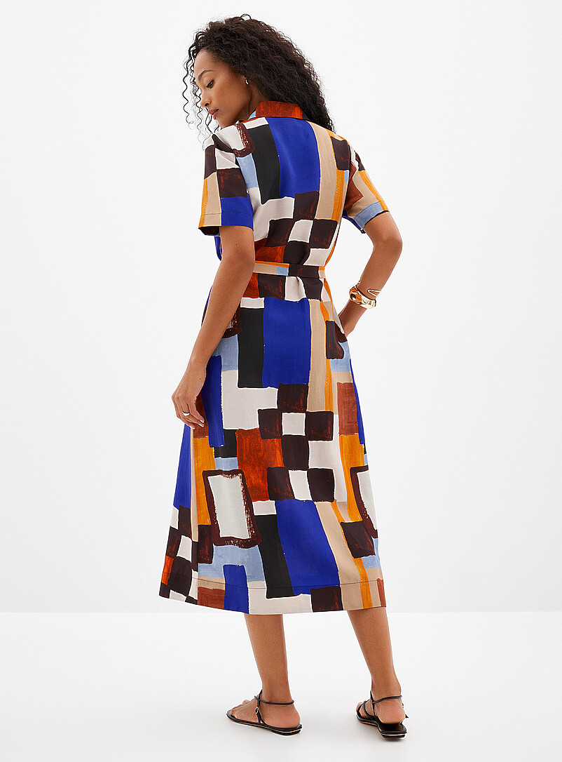 Greek ceramic belted shirtdress product image 3