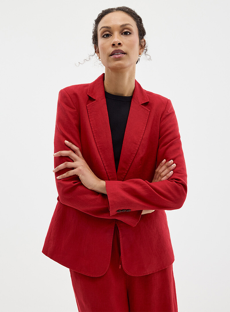Single-button pure linen blazer product image 2