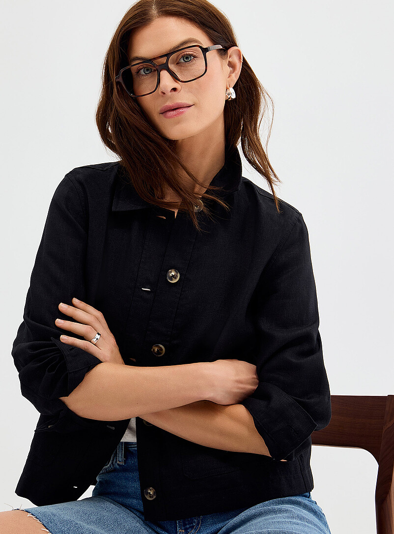 Patch pockets pure linen jacket product image 2