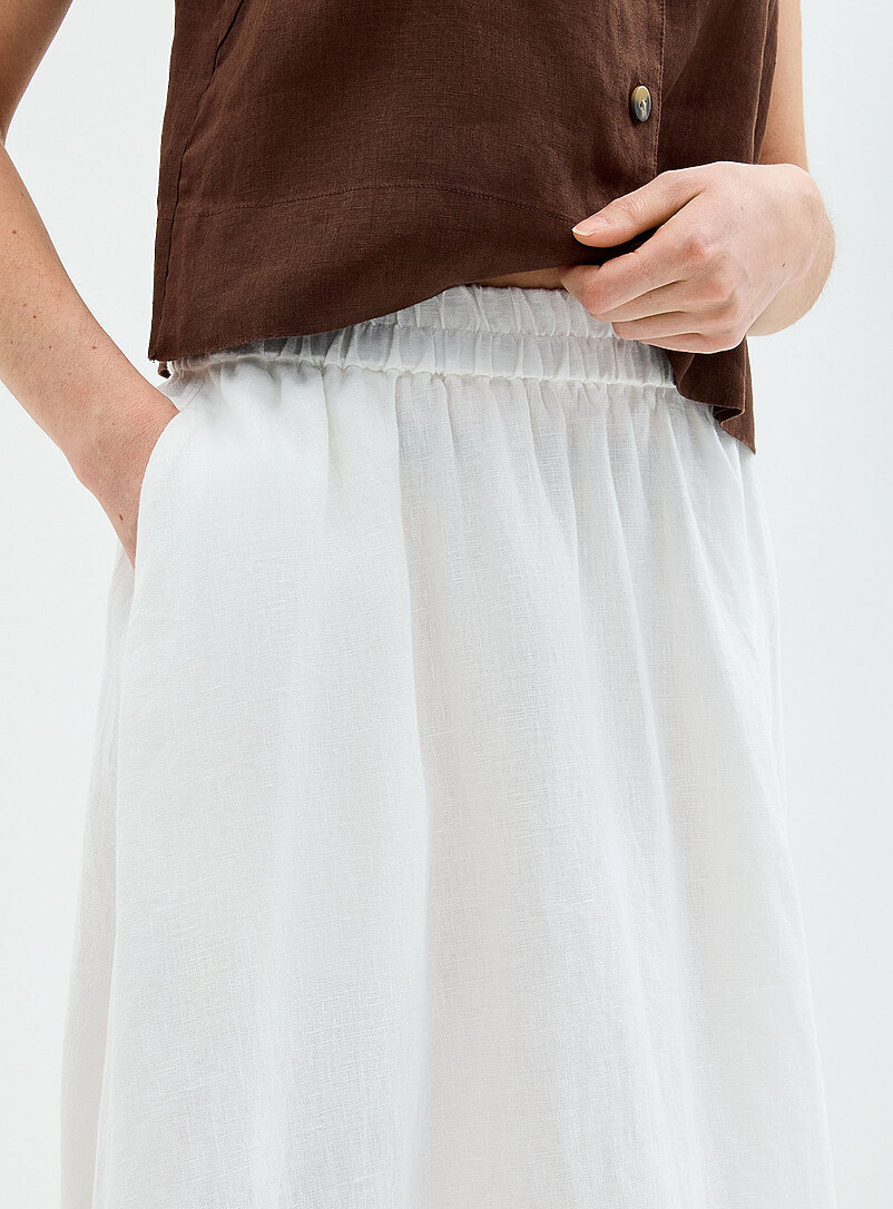 Pure linen flared skirt product image 2