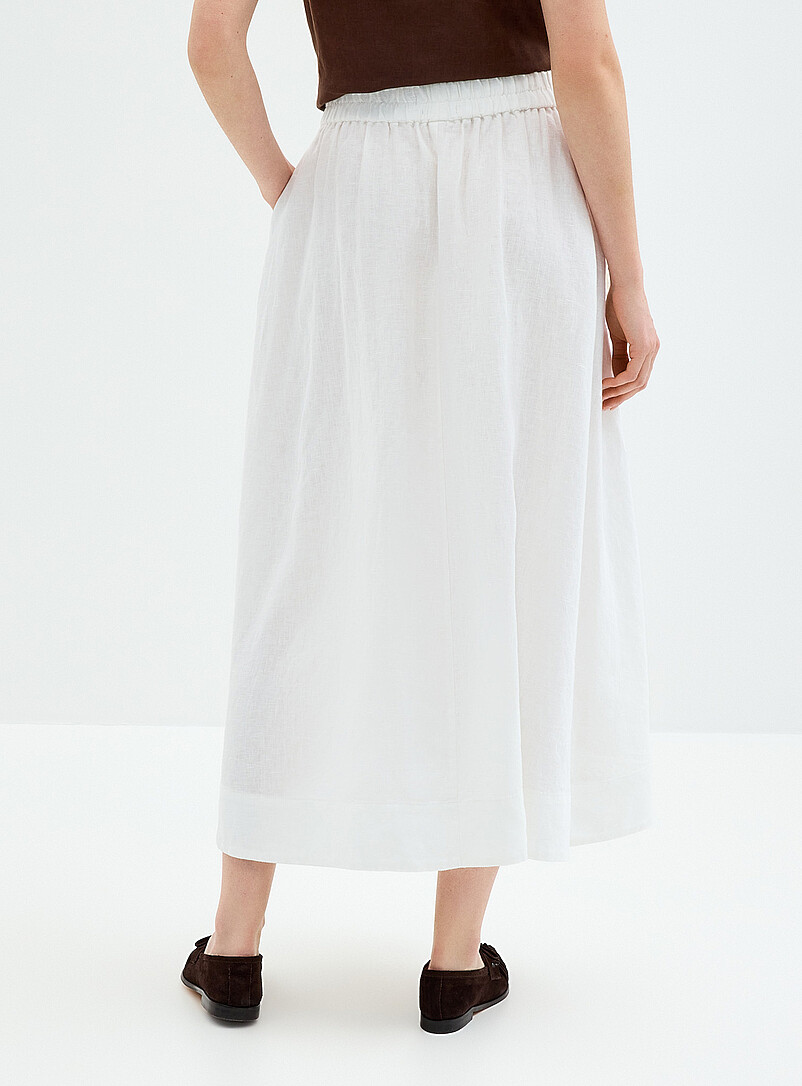 Pure linen flared skirt product image 3