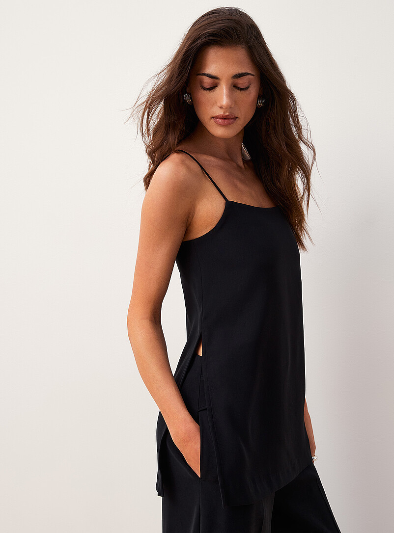 Thin Straps Flowy Tunic Cami