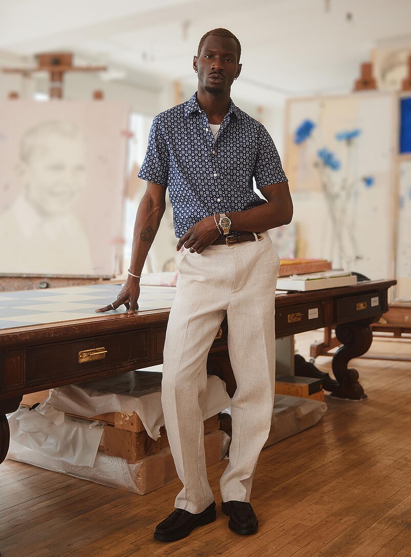 Pure European Linen Pant Paris Fit - Relaxed High Rise