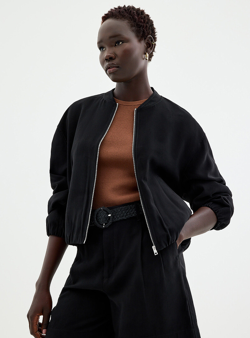 Elastic Cuffs Flowy Jacket