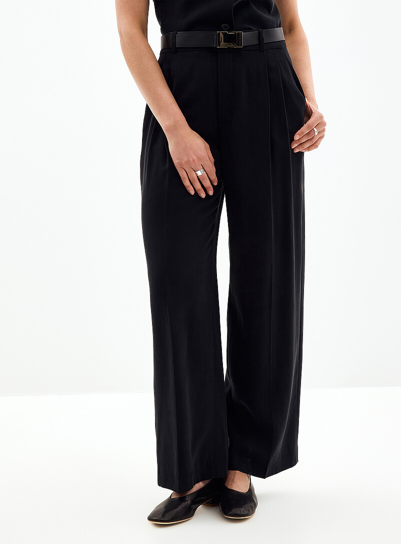 Belted flowy Essential pant Fit: Wide leg, mid rise product image 2